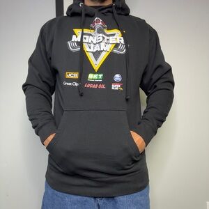 Monster Jam World 2024 Hoodie Hooded Sweatshirt Graphic Mens L Black